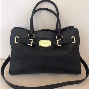 Mochaels kora leather Hamilton satchel  Black